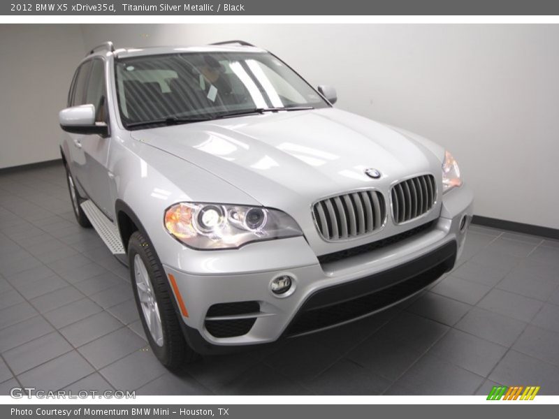 Titanium Silver Metallic / Black 2012 BMW X5 xDrive35d
