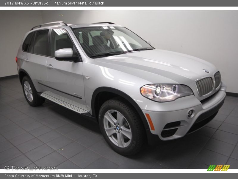 Titanium Silver Metallic / Black 2012 BMW X5 xDrive35d