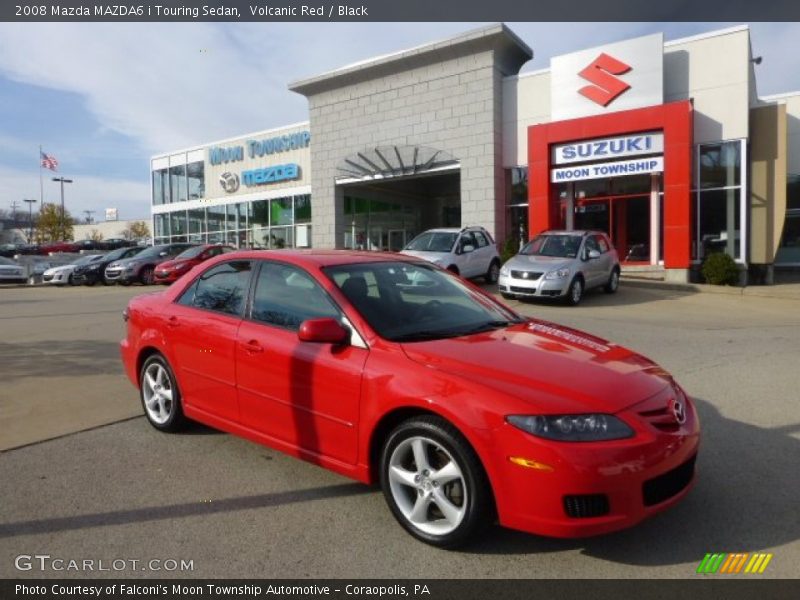 Volcanic Red / Black 2008 Mazda MAZDA6 i Touring Sedan