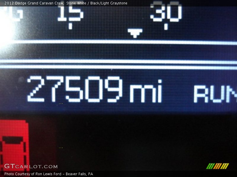 Stone White / Black/Light Graystone 2012 Dodge Grand Caravan Crew