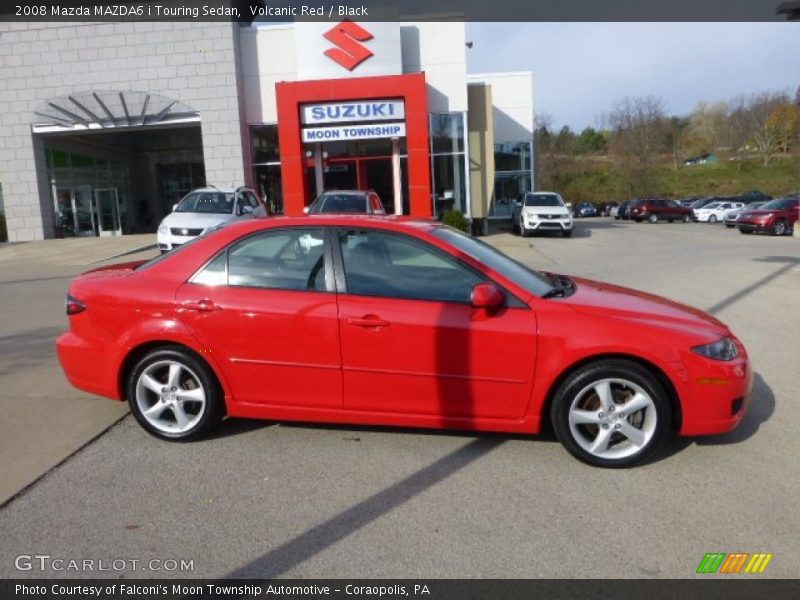 Volcanic Red / Black 2008 Mazda MAZDA6 i Touring Sedan