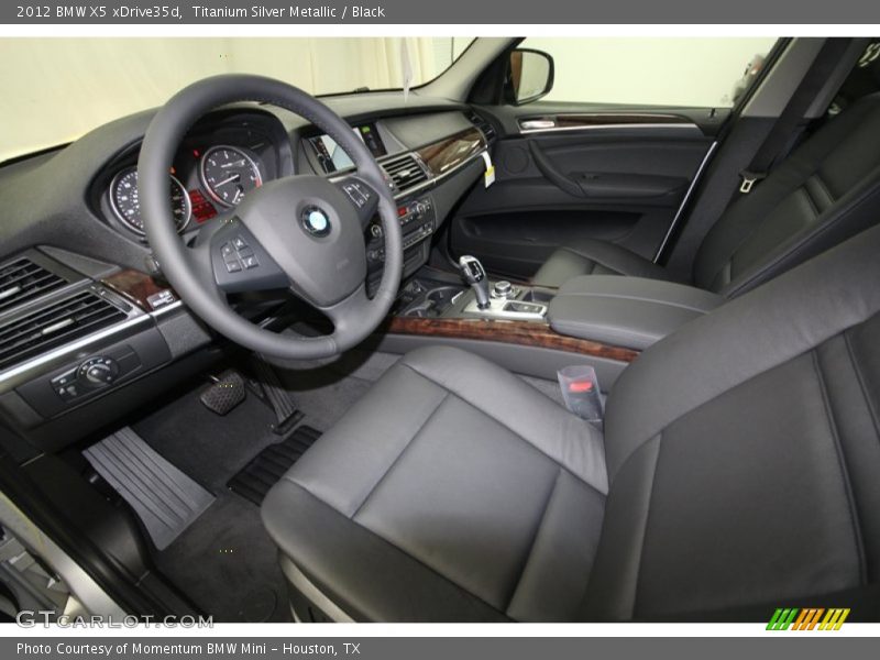 Titanium Silver Metallic / Black 2012 BMW X5 xDrive35d