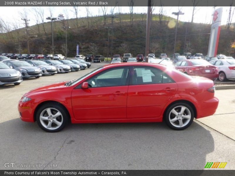 Volcanic Red / Black 2008 Mazda MAZDA6 i Touring Sedan