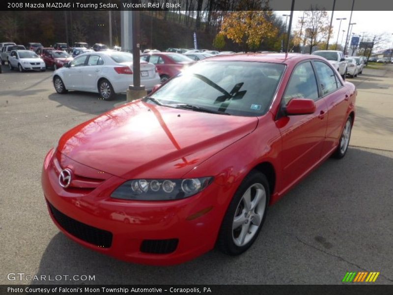 Volcanic Red / Black 2008 Mazda MAZDA6 i Touring Sedan