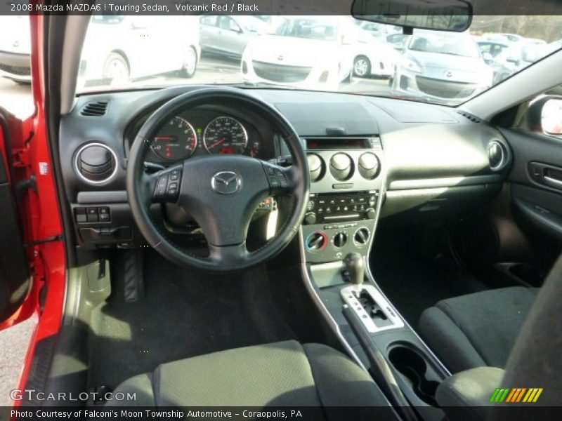 Volcanic Red / Black 2008 Mazda MAZDA6 i Touring Sedan