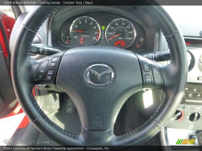 Volcanic Red / Black 2008 Mazda MAZDA6 i Touring Sedan