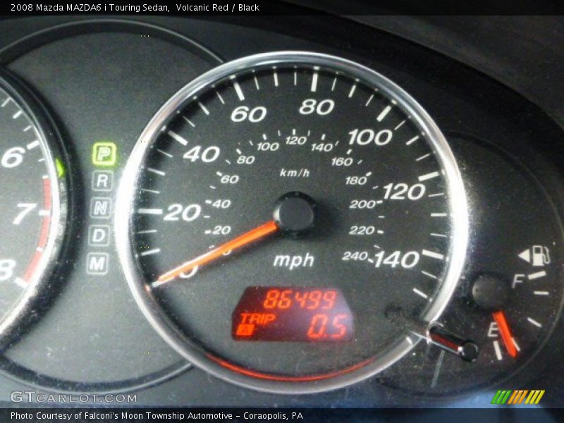 Volcanic Red / Black 2008 Mazda MAZDA6 i Touring Sedan
