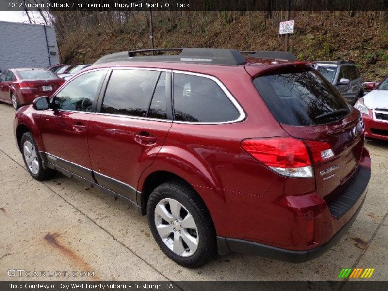 Ruby Red Pearl / Off Black 2012 Subaru Outback 2.5i Premium