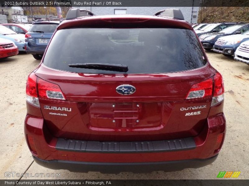 Ruby Red Pearl / Off Black 2012 Subaru Outback 2.5i Premium