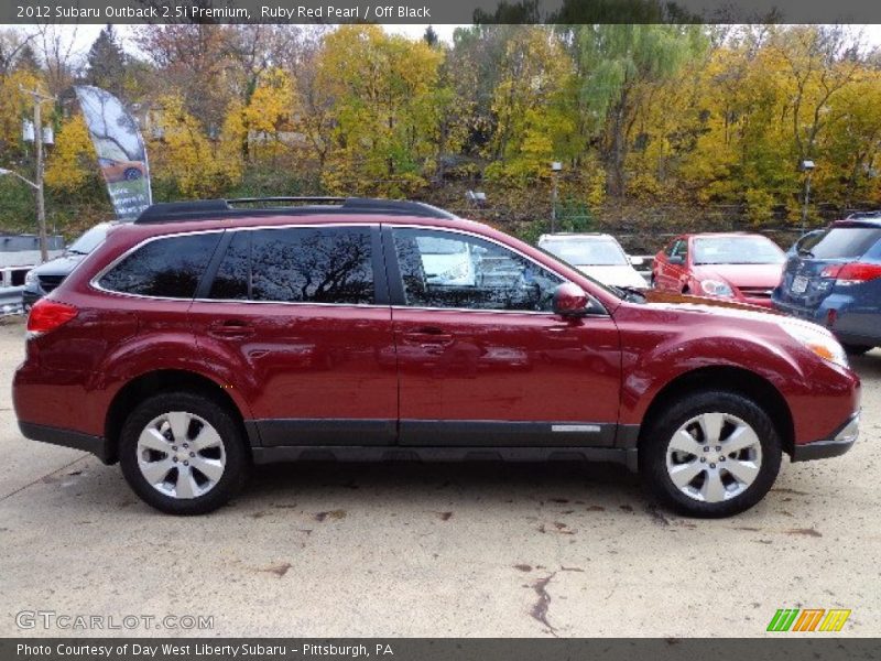 Ruby Red Pearl / Off Black 2012 Subaru Outback 2.5i Premium