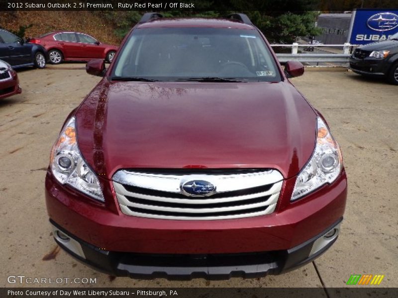 Ruby Red Pearl / Off Black 2012 Subaru Outback 2.5i Premium