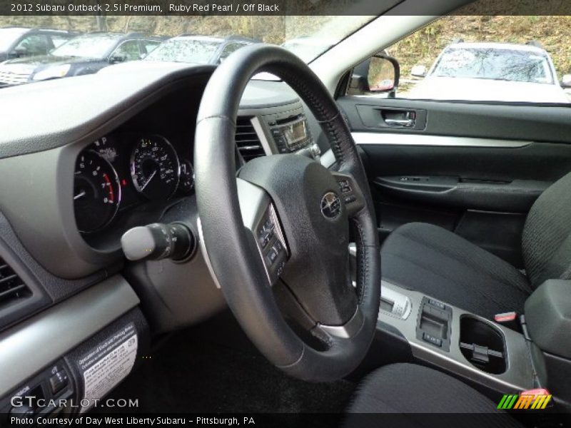 Ruby Red Pearl / Off Black 2012 Subaru Outback 2.5i Premium