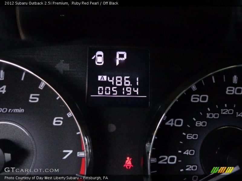 Ruby Red Pearl / Off Black 2012 Subaru Outback 2.5i Premium