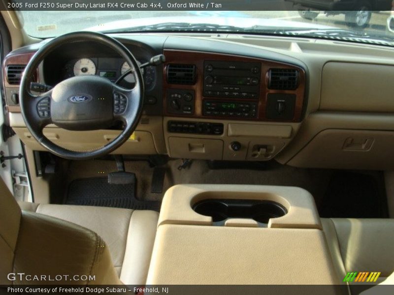 Oxford White / Tan 2005 Ford F250 Super Duty Lariat FX4 Crew Cab 4x4