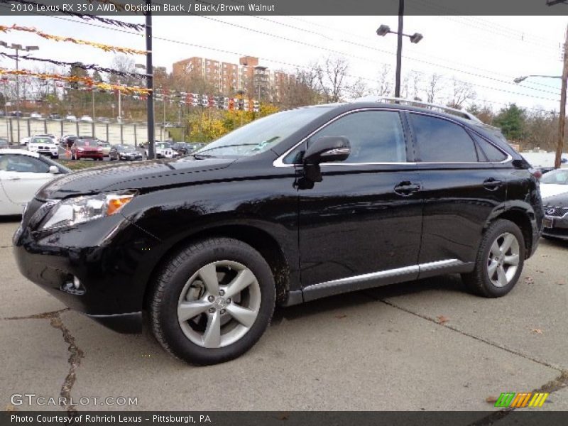Obsidian Black / Black/Brown Walnut 2010 Lexus RX 350 AWD