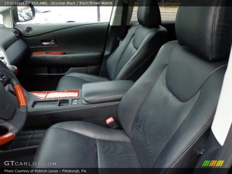 Obsidian Black / Black/Brown Walnut 2010 Lexus RX 350 AWD