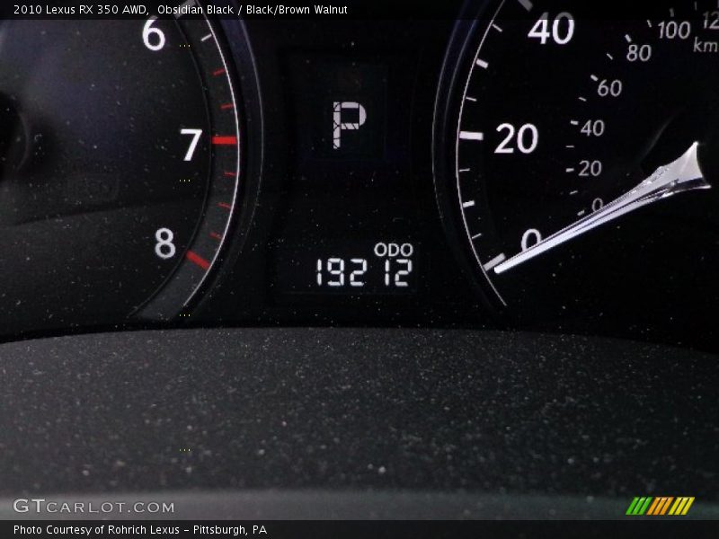 Obsidian Black / Black/Brown Walnut 2010 Lexus RX 350 AWD