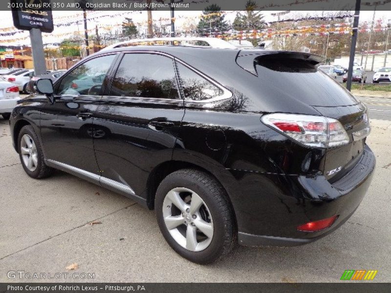 Obsidian Black / Black/Brown Walnut 2010 Lexus RX 350 AWD