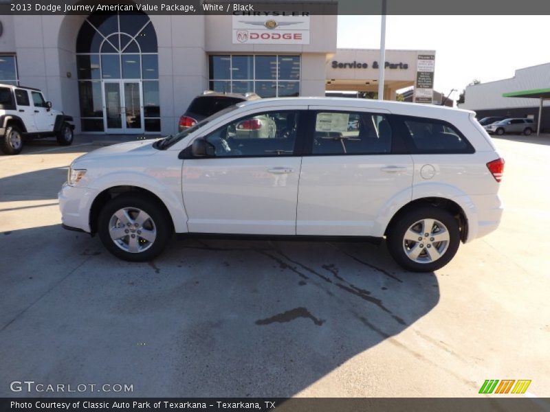 White / Black 2013 Dodge Journey American Value Package