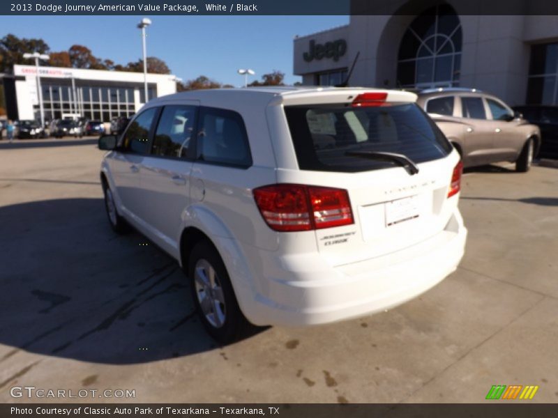 White / Black 2013 Dodge Journey American Value Package