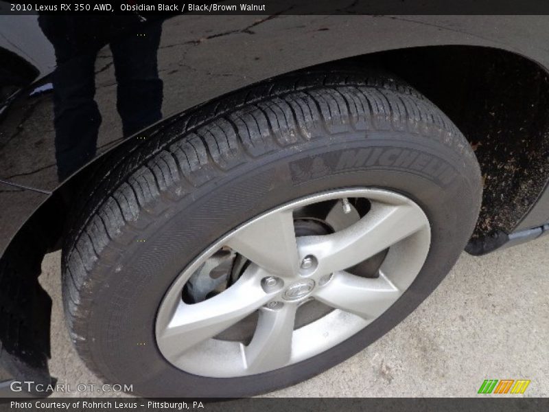 Obsidian Black / Black/Brown Walnut 2010 Lexus RX 350 AWD