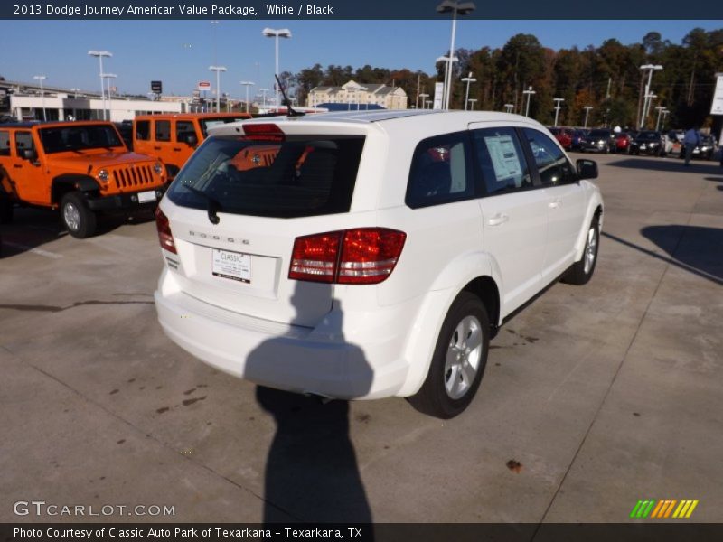 White / Black 2013 Dodge Journey American Value Package