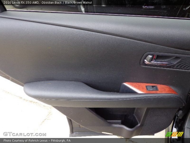 Obsidian Black / Black/Brown Walnut 2010 Lexus RX 350 AWD