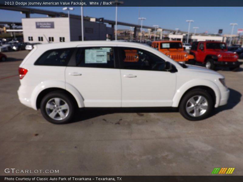 White / Black 2013 Dodge Journey American Value Package
