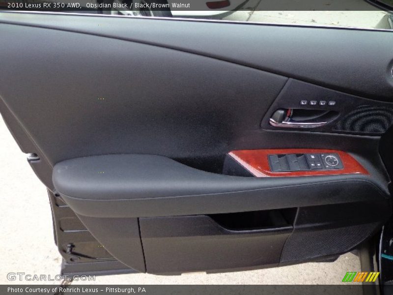 Obsidian Black / Black/Brown Walnut 2010 Lexus RX 350 AWD