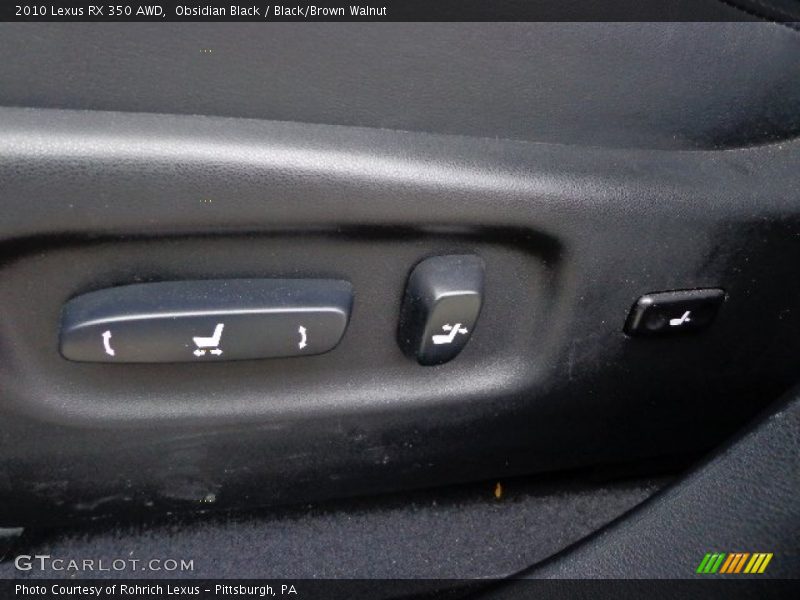 Obsidian Black / Black/Brown Walnut 2010 Lexus RX 350 AWD