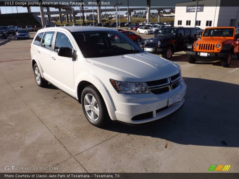 White / Black 2013 Dodge Journey American Value Package