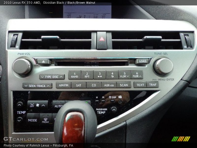 Obsidian Black / Black/Brown Walnut 2010 Lexus RX 350 AWD