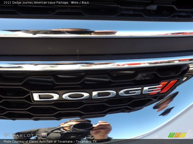 White / Black 2013 Dodge Journey American Value Package