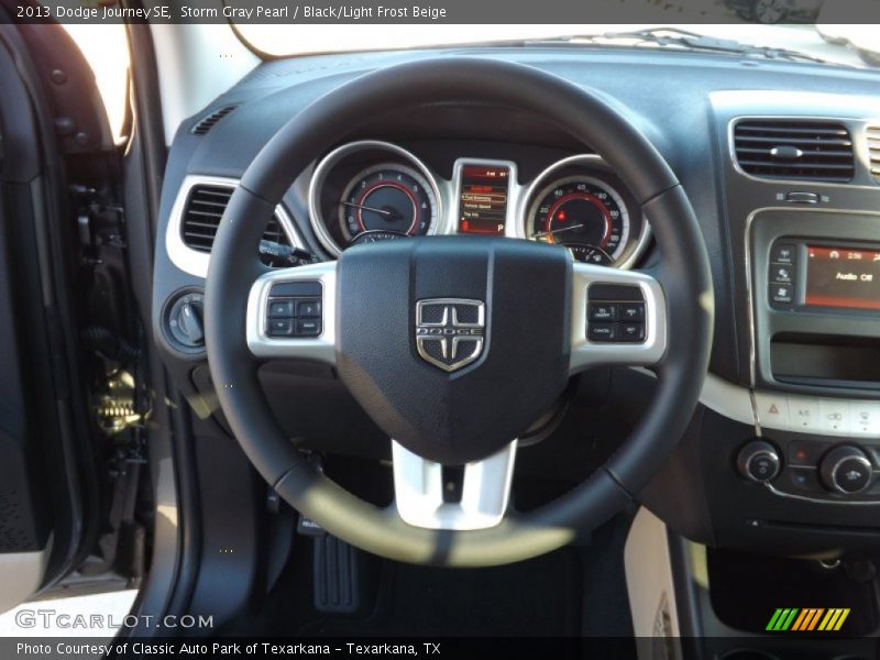 Storm Gray Pearl / Black/Light Frost Beige 2013 Dodge Journey SE