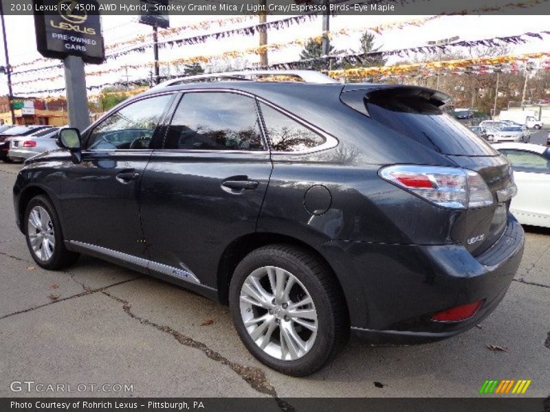Smokey Granite Mica / Light Gray/Espresso Birds-Eye Maple 2010 Lexus RX 450h AWD Hybrid