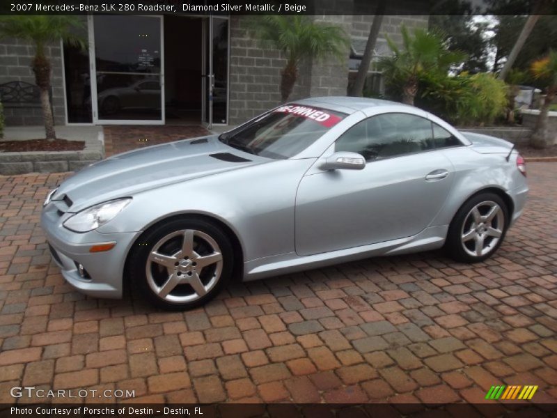 Diamond Silver Metallic / Beige 2007 Mercedes-Benz SLK 280 Roadster
