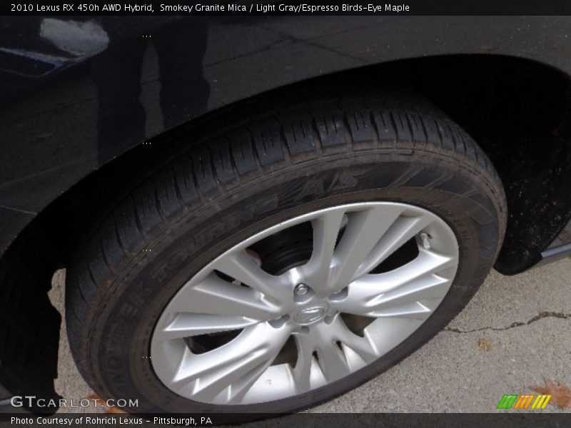 Smokey Granite Mica / Light Gray/Espresso Birds-Eye Maple 2010 Lexus RX 450h AWD Hybrid
