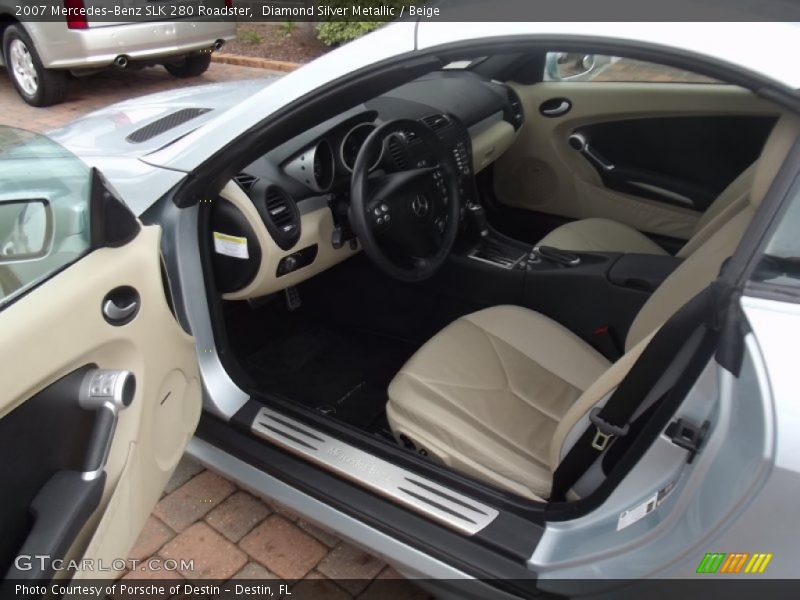 Diamond Silver Metallic / Beige 2007 Mercedes-Benz SLK 280 Roadster