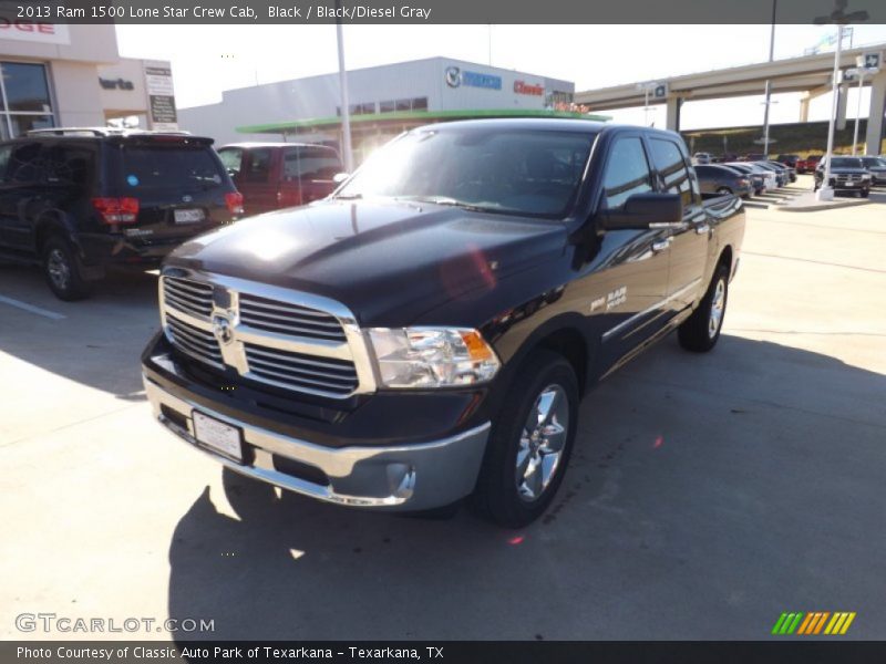 Black / Black/Diesel Gray 2013 Ram 1500 Lone Star Crew Cab