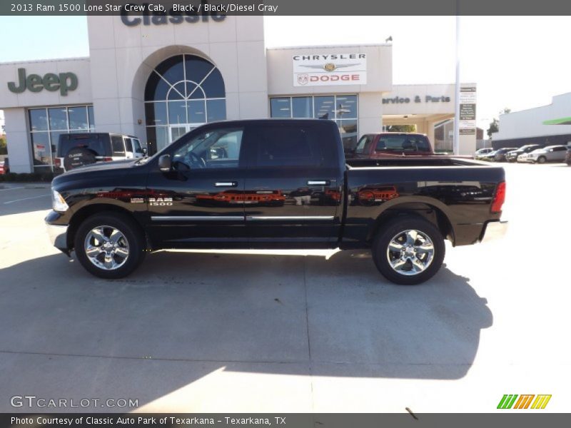 Black / Black/Diesel Gray 2013 Ram 1500 Lone Star Crew Cab