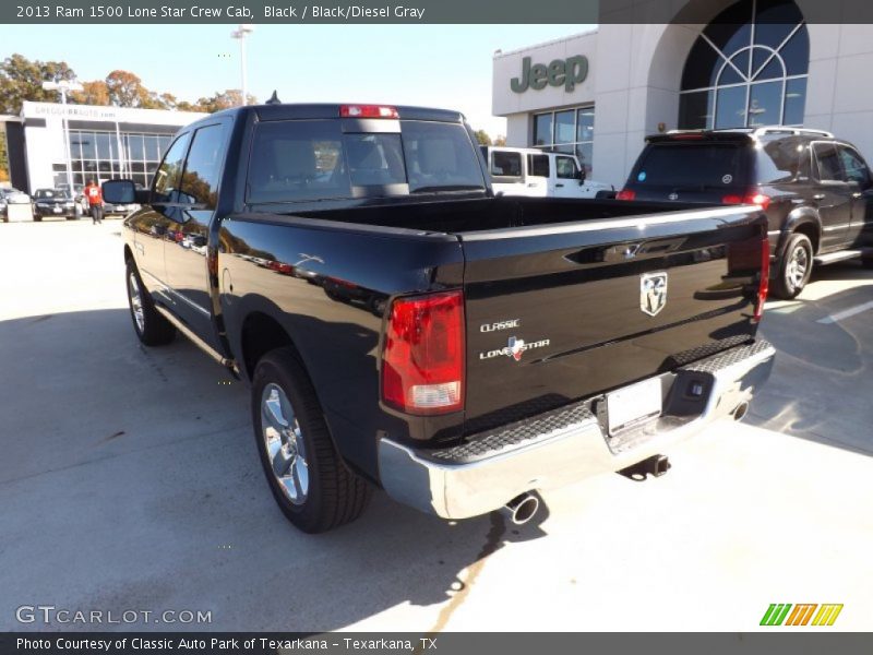 Black / Black/Diesel Gray 2013 Ram 1500 Lone Star Crew Cab