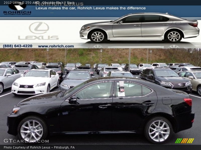 Obsidian Black / Black 2012 Lexus IS 250 AWD