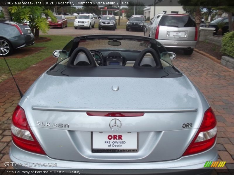 Diamond Silver Metallic / Beige 2007 Mercedes-Benz SLK 280 Roadster