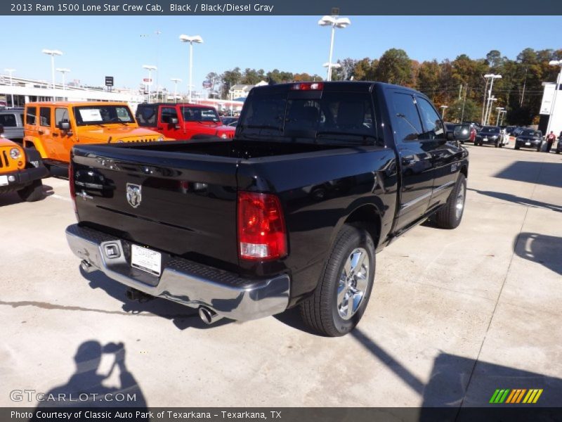 Black / Black/Diesel Gray 2013 Ram 1500 Lone Star Crew Cab