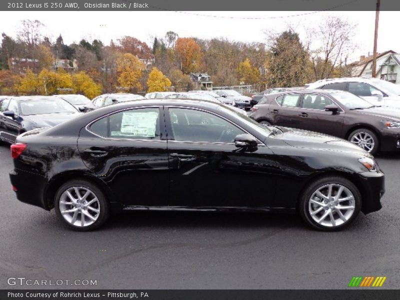 Obsidian Black / Black 2012 Lexus IS 250 AWD