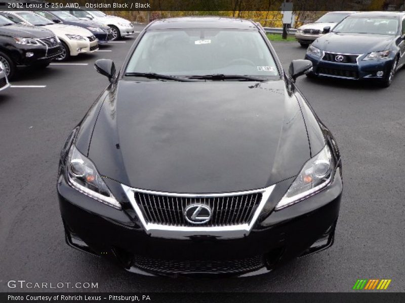 Obsidian Black / Black 2012 Lexus IS 250 AWD