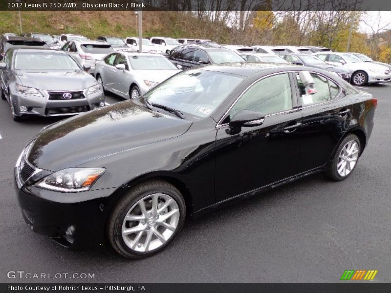 Obsidian Black / Black 2012 Lexus IS 250 AWD