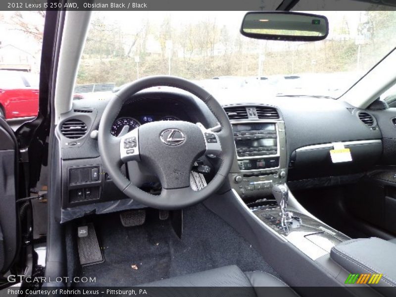 Obsidian Black / Black 2012 Lexus IS 250 AWD