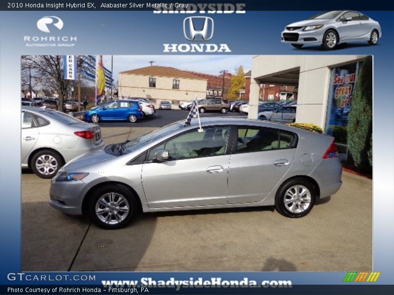 Alabaster Silver Metallic / Gray 2010 Honda Insight Hybrid EX