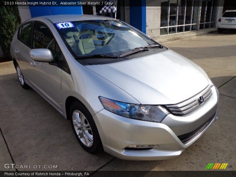 Alabaster Silver Metallic / Gray 2010 Honda Insight Hybrid EX